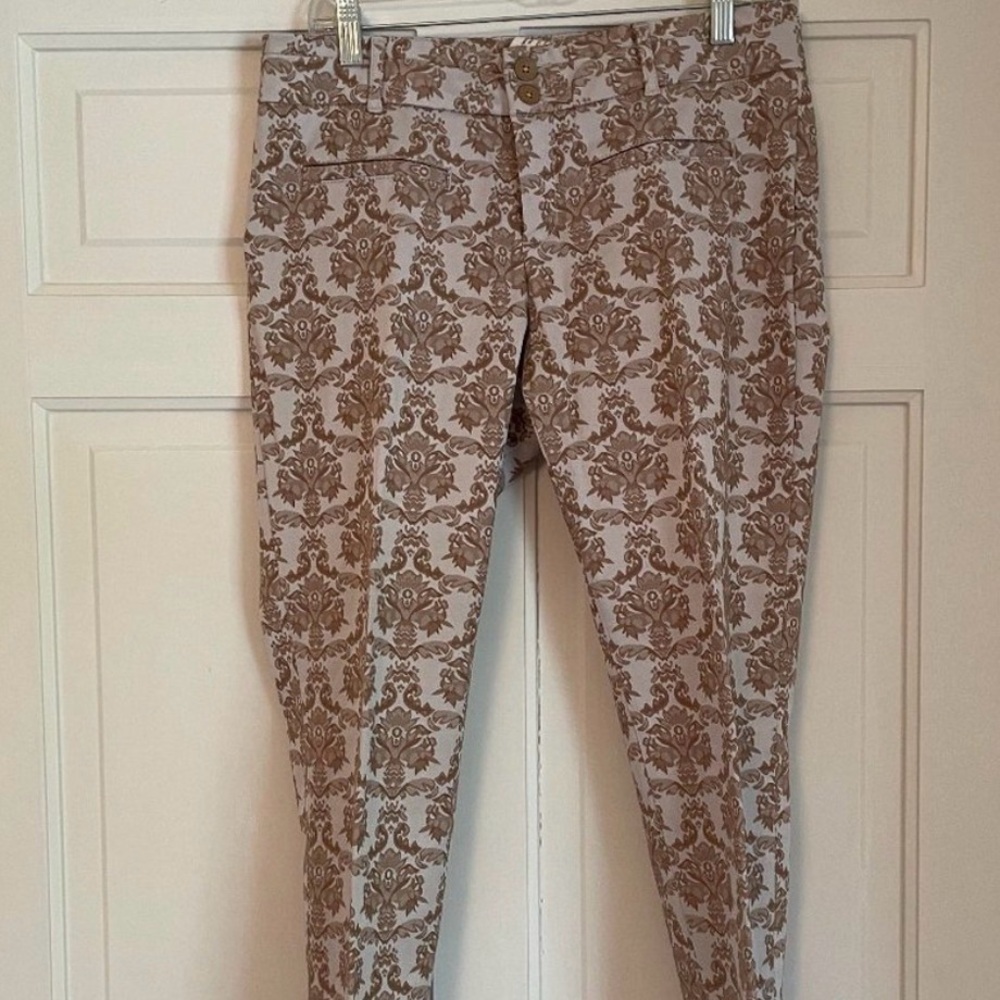 Cartonnier Elegant brocade Patterned Women's Pants size 6 worn once